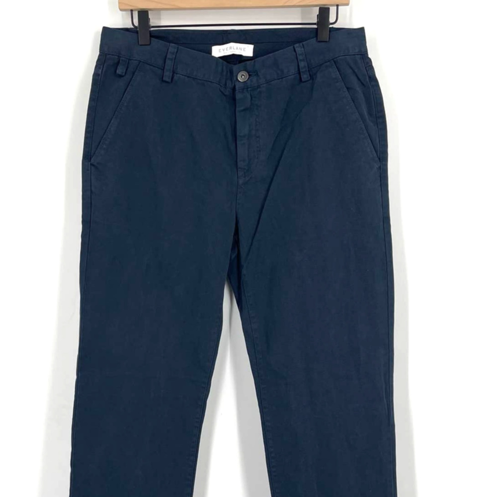 Everlane Cotton‎ Chino Trouser Pants Blue Women's Size 31 NWOT - Picture 4 of 7